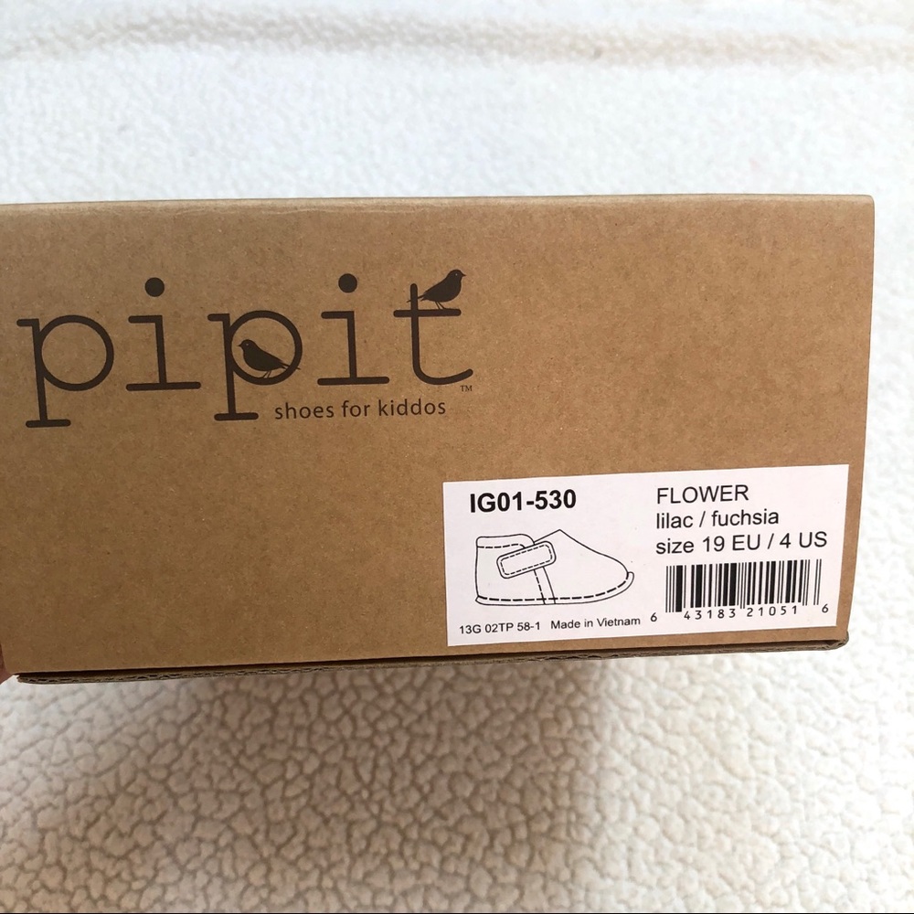 Pipit Suede Flower Lilac Fuchsia Baby Shoes Size 4 - Picture 9 of 10